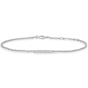 0.1 CTW Pave Diamond Bar Set Bracelet