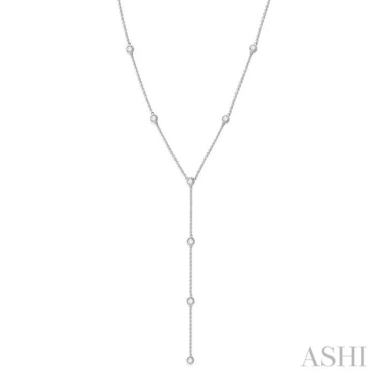 1/3 Ctw Rose Cut Diamond Necklace in 14K White Gold