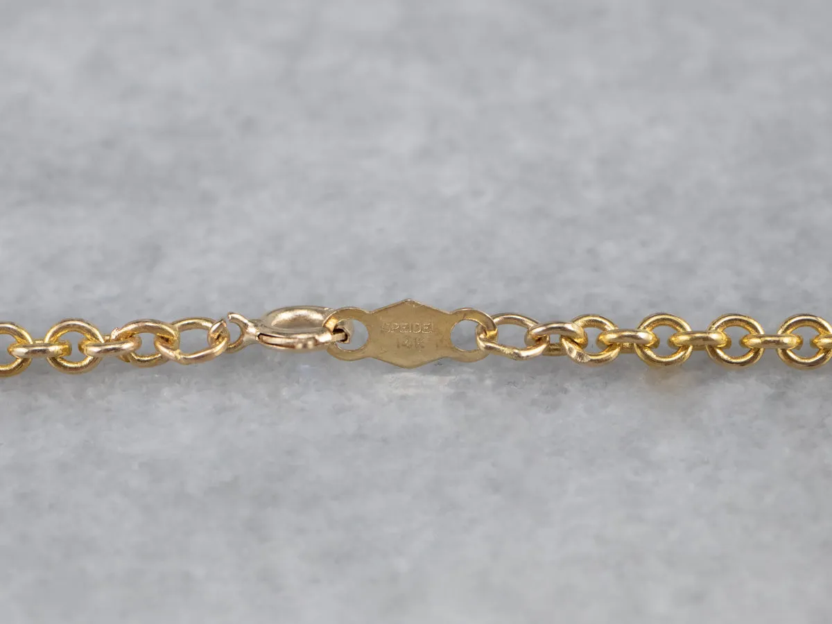 14K Gold Cable Chain Necklace