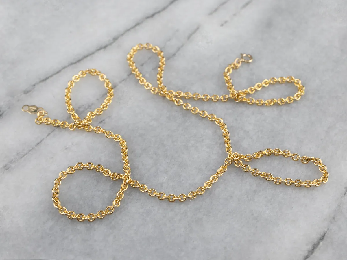 14K Gold Cable Chain Necklace