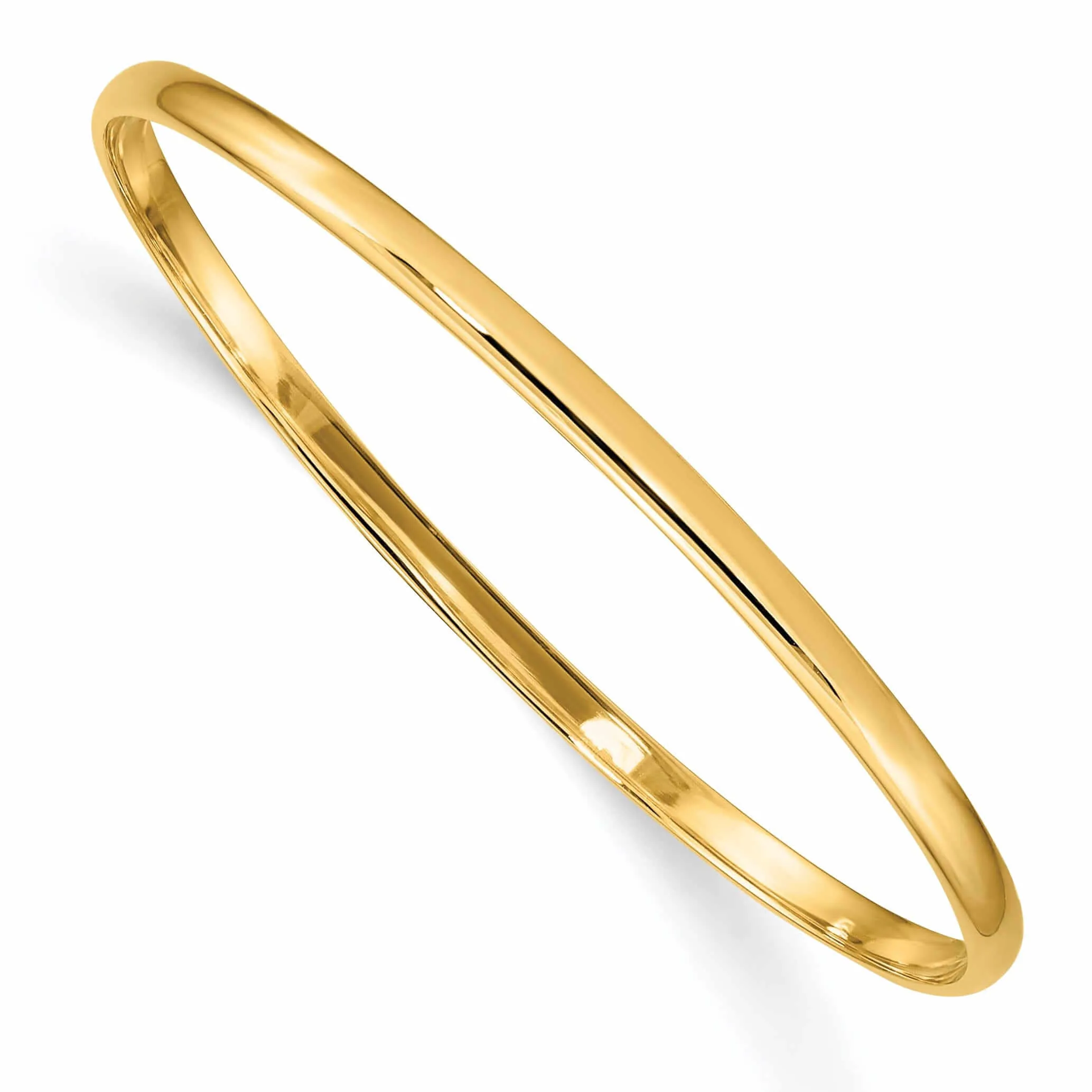 14k Slip on 5.5 Inch Baby Bangle Bracelet