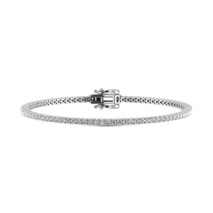 14K White Gold Lab Grown Diamond 5 Ct.Tw. Tennies Bracelet