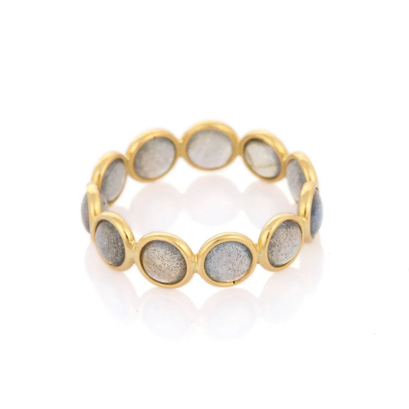 18K Gold Labradorite Eternity Band