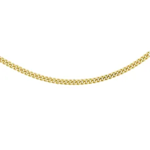 18K Yellow Gold 25 Diamond Cut Curb Chain /18’’