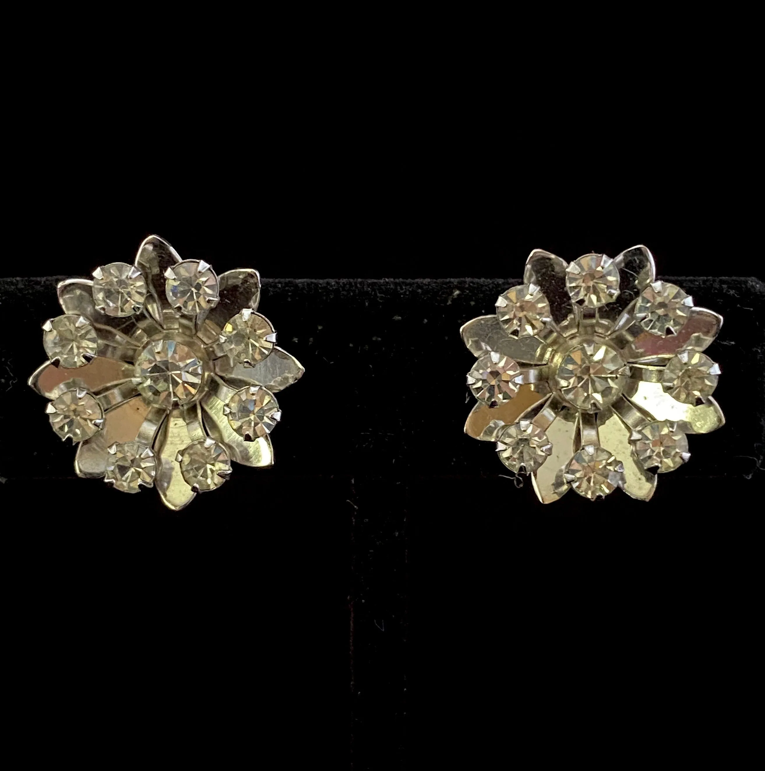 1950s Bugbee & Niles (B.N) Rhinestone Earrings