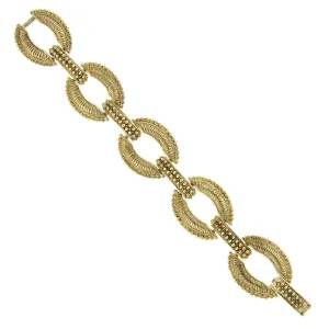 2028 Jewelry Gold Oval Link Clasp Bracelet