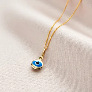 9ct Gold Mini Evil Eye Necklace