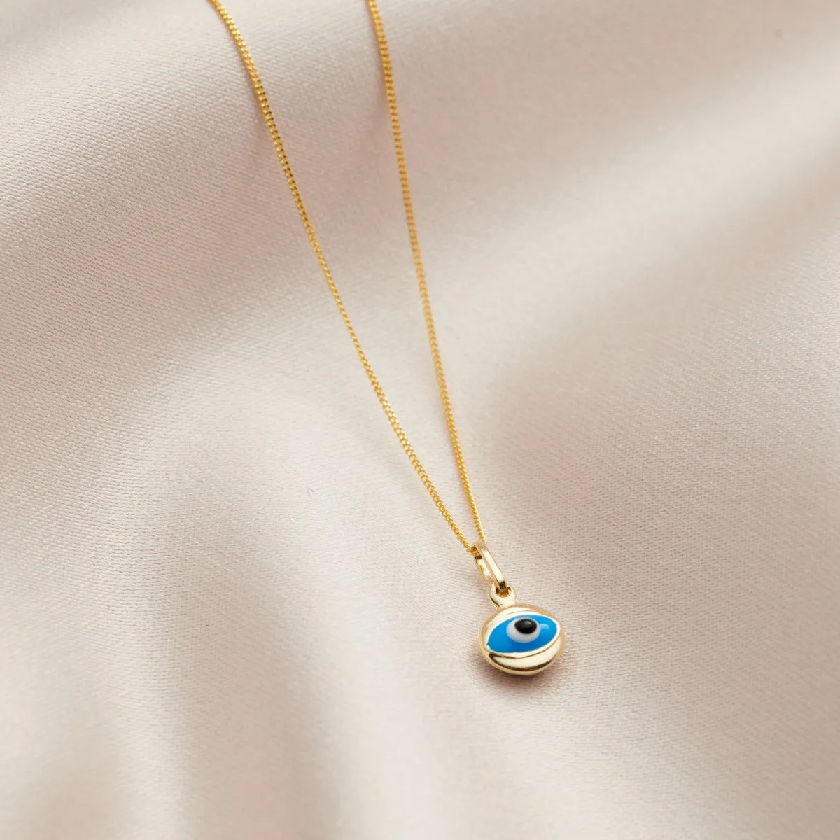 9ct Gold Mini Evil Eye Necklace