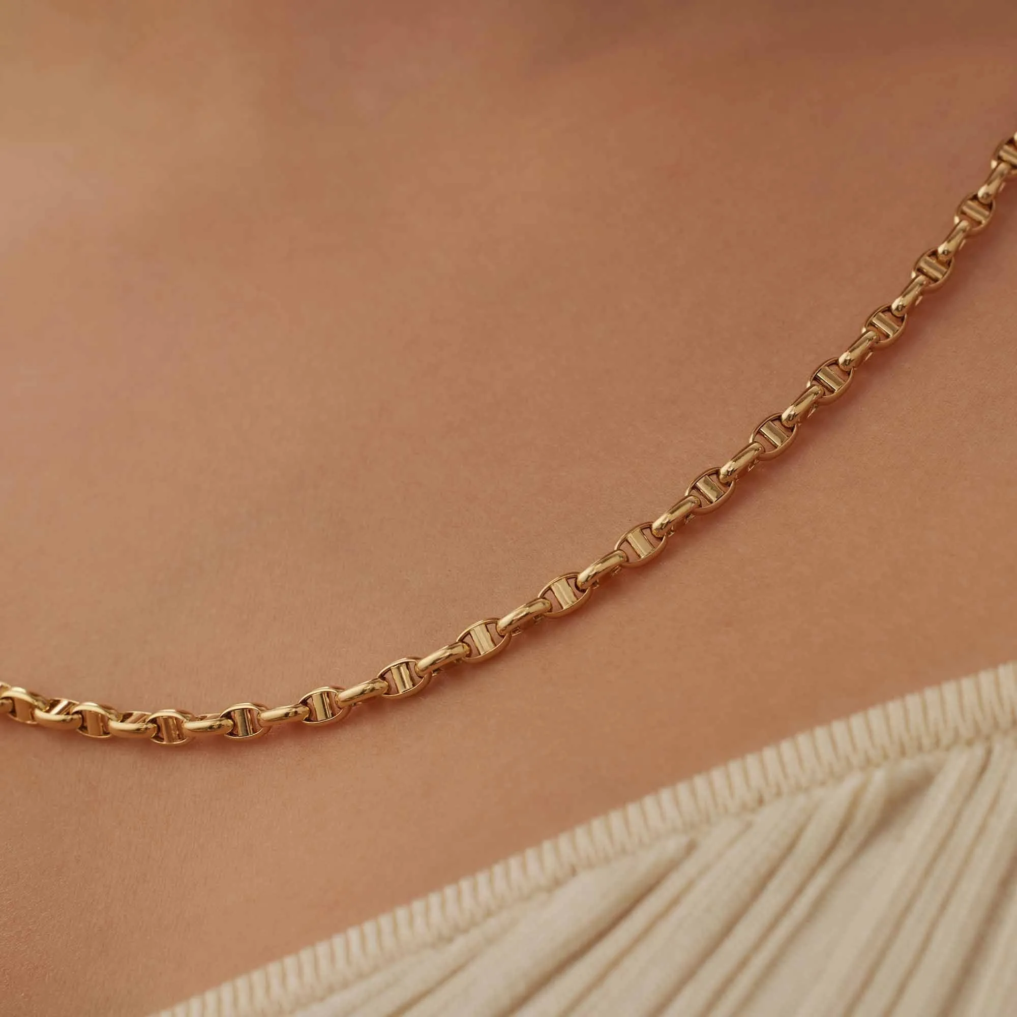 Aidee Adaline 14 karat gold link necklace