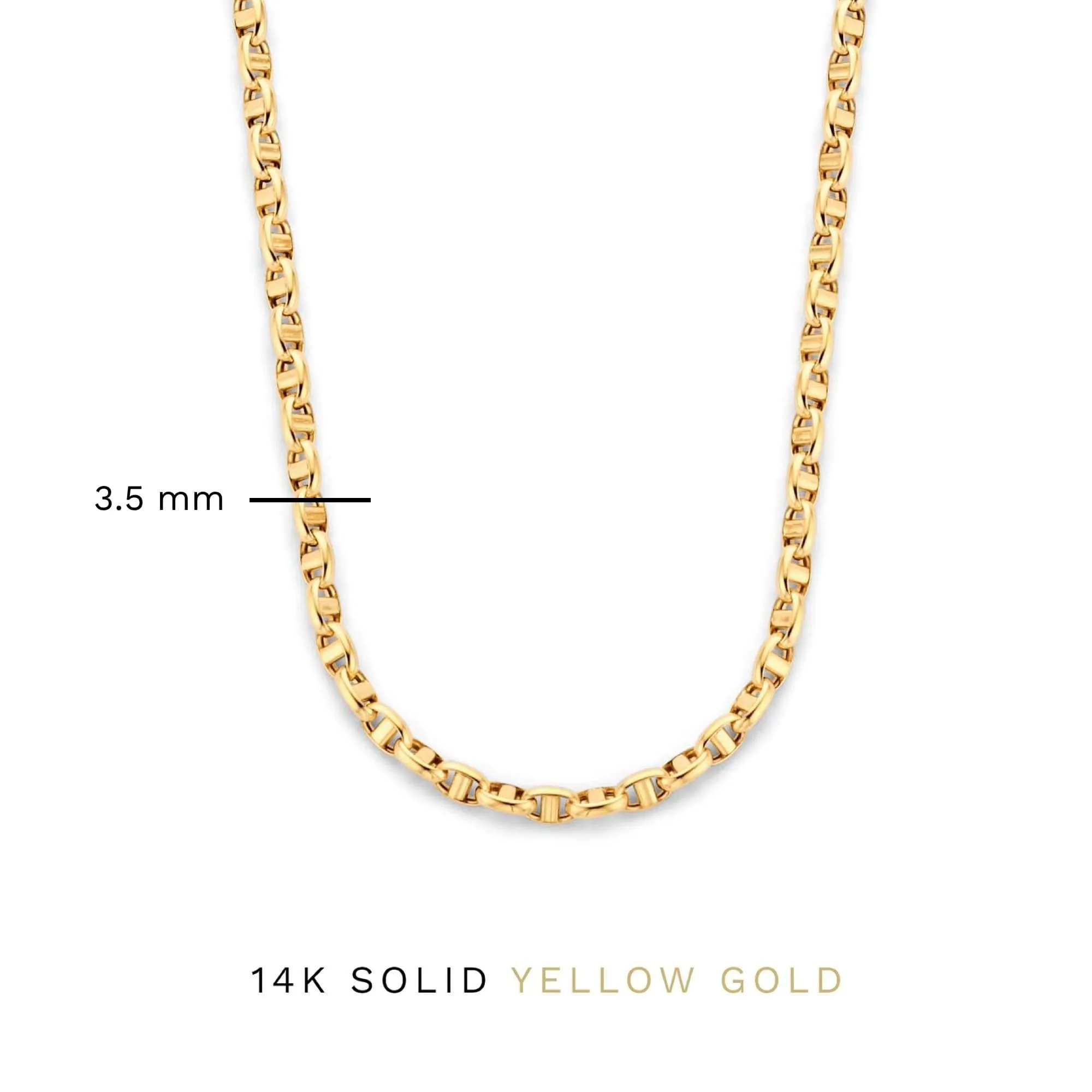 Aidee Adaline 14 karat gold link necklace