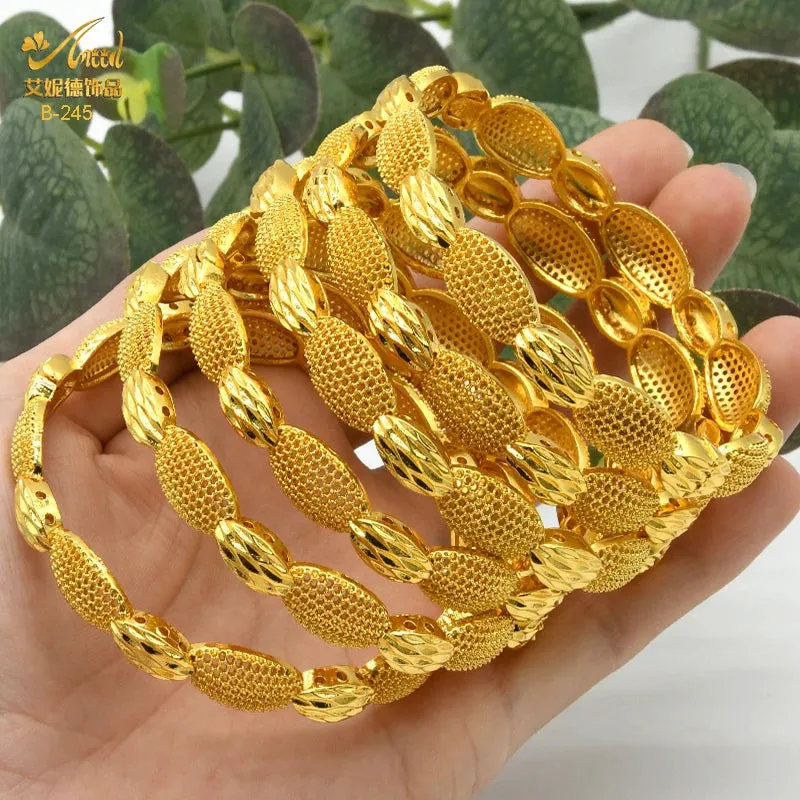 ANIID African Gold Charm Bracelet/Bangles -  Wedding Jewelry Gift-Excellent Gift for Women