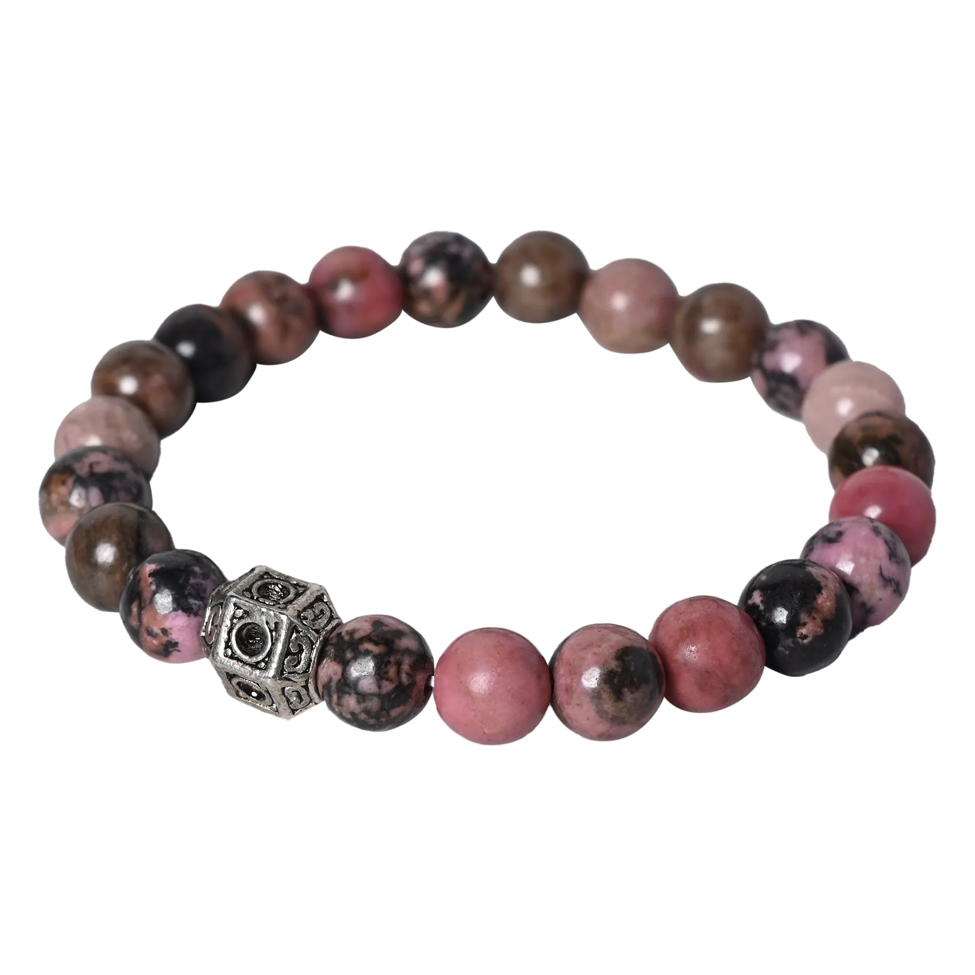 Bamboology Trends Gemstone Healing Bracelet Rhodonite helps in achieve goal ang good during time of transformation, it bring sympathy and empathy towards other