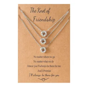 Best Friend Necklace Knot Pendant Matching Necklaces