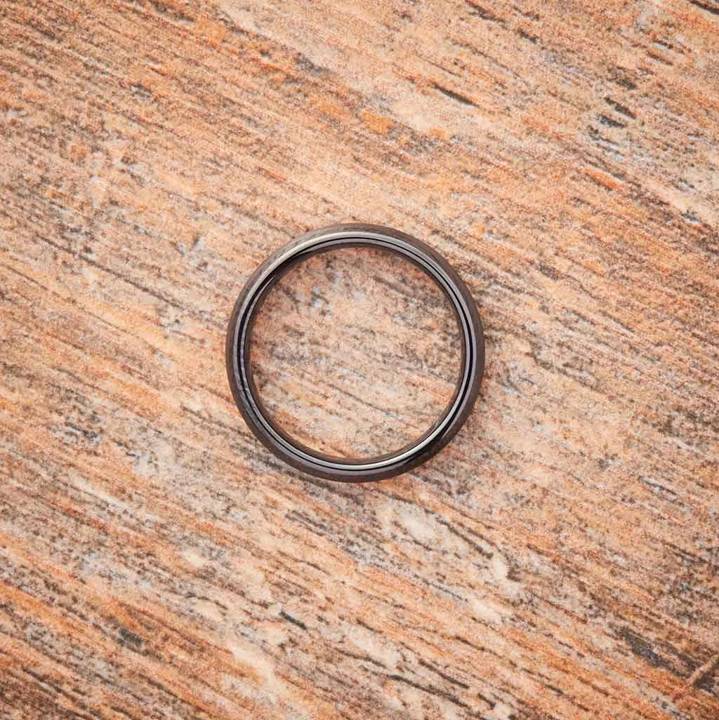 Black Tungsten Ring - Minimalist - 4MM