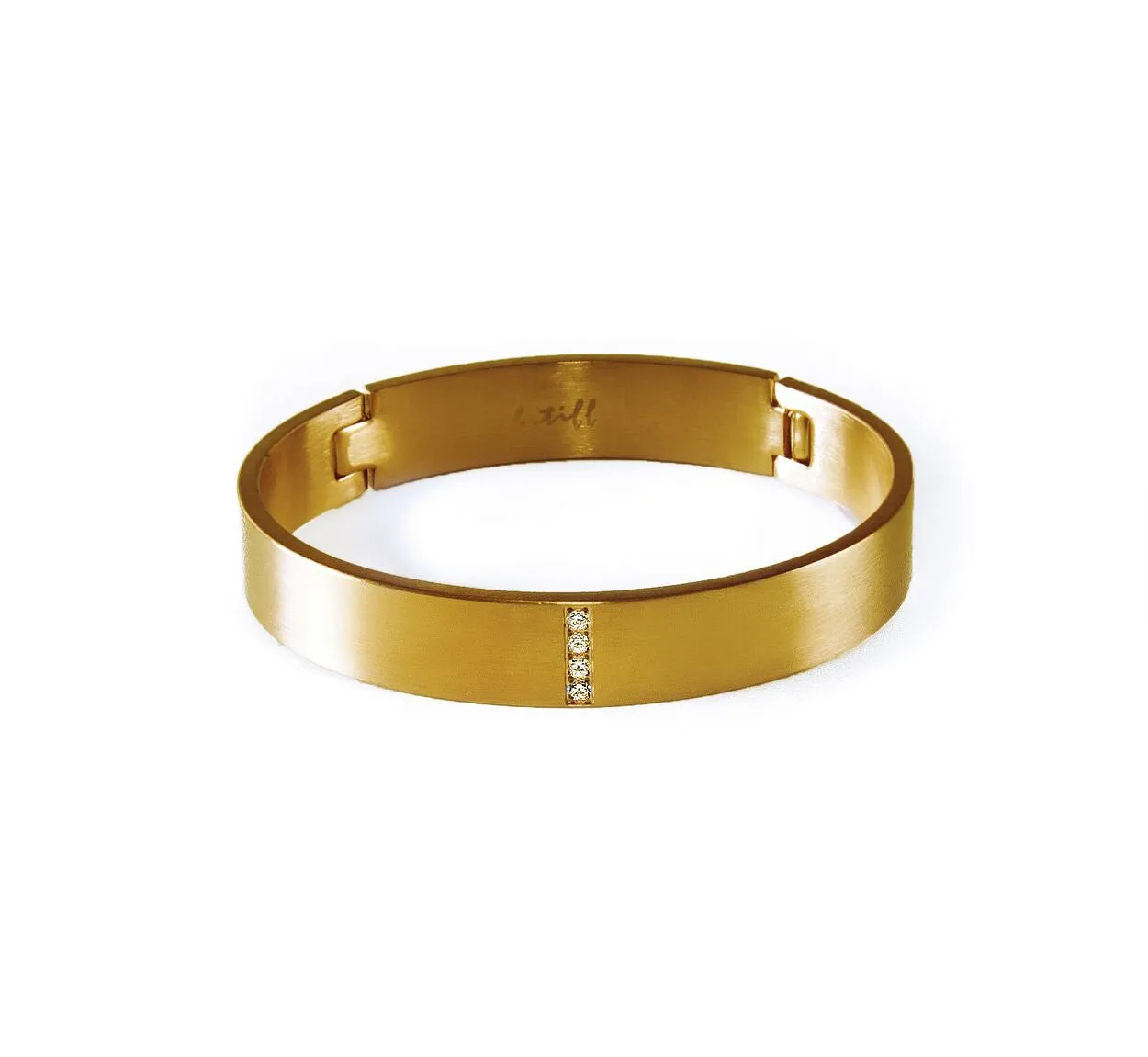 B.Tiff Wide Bracelet in Gold