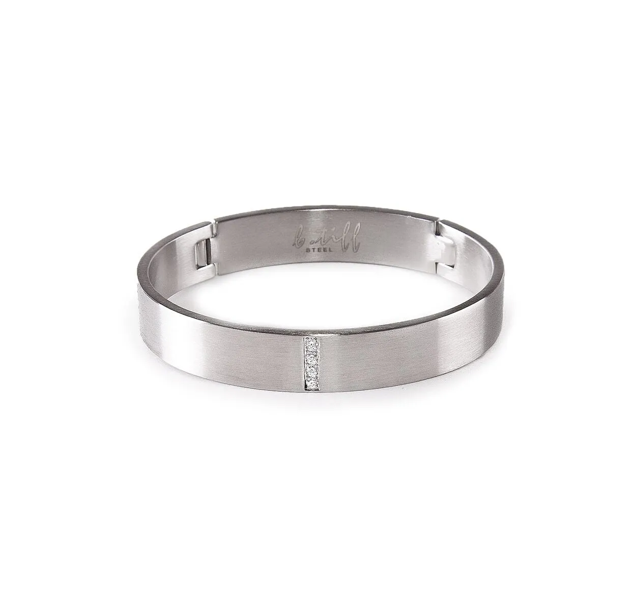 B.Tiff Wide Bracelet in Silver