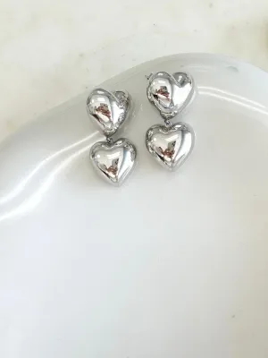 Bubble Heart Statement Earrings