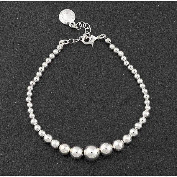 Bubbles Sparklet Ball Silver Plated Friendship Bracelet