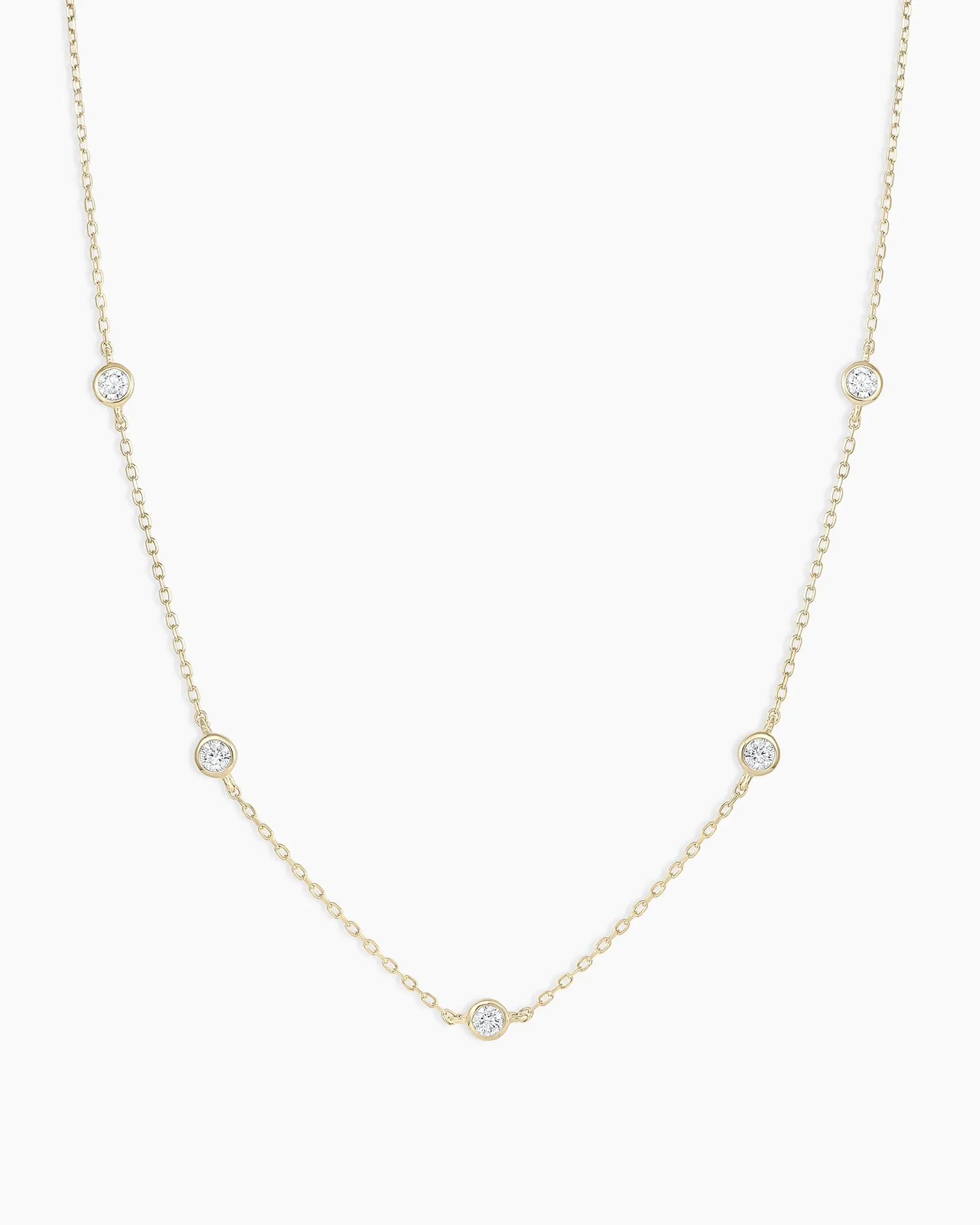 Classic Five Diamond Necklace