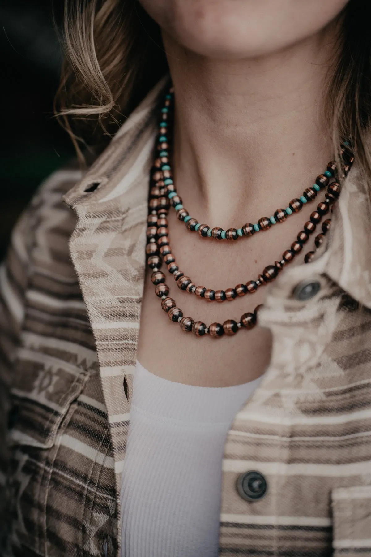 Copper Navajo Pearl Necklace (Varying Lengths and Styles)