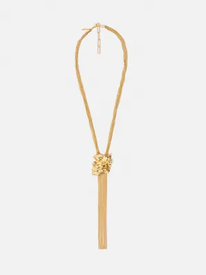 Crumpled Textured Necklace | Gold