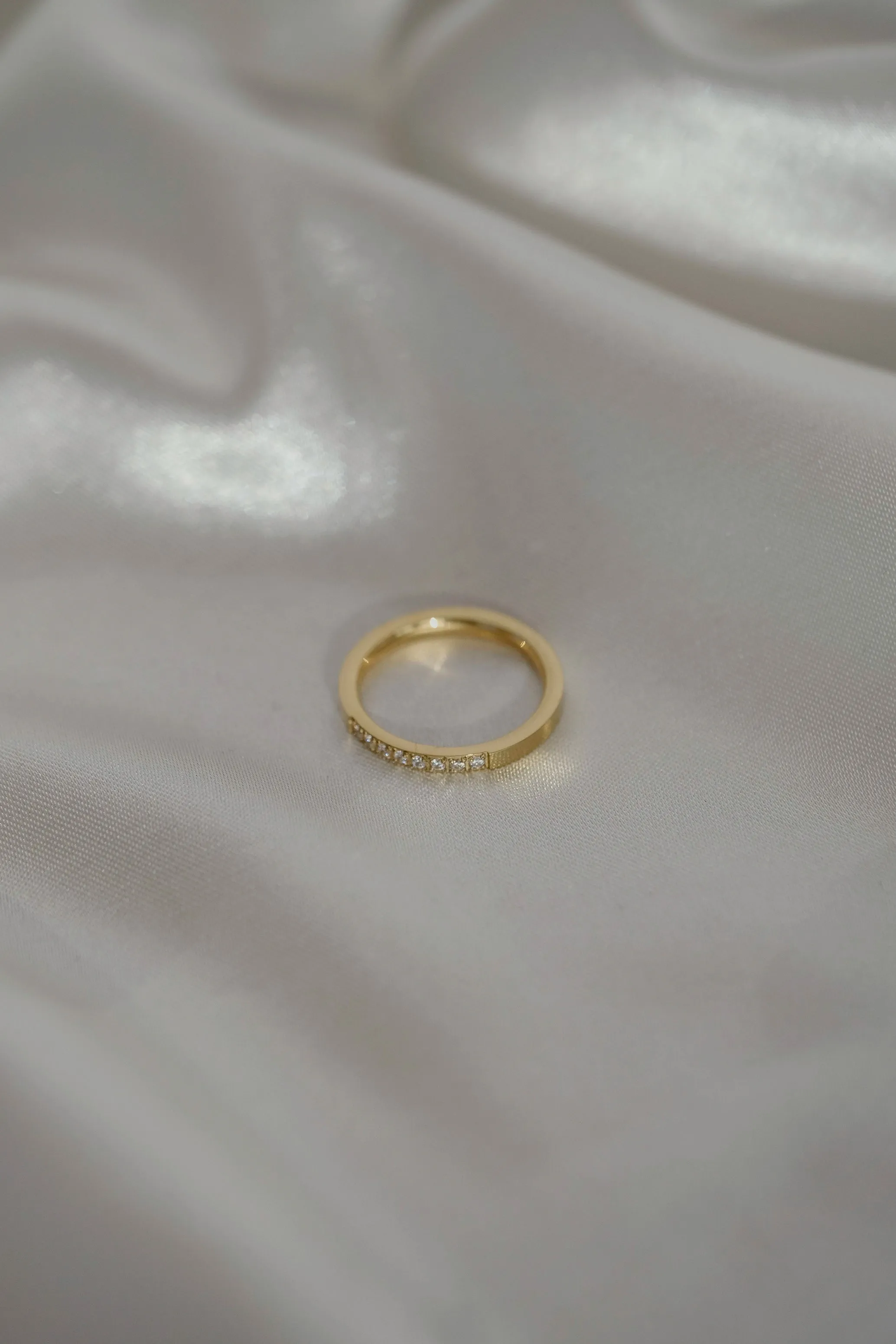 Crystal Gold Band Ring