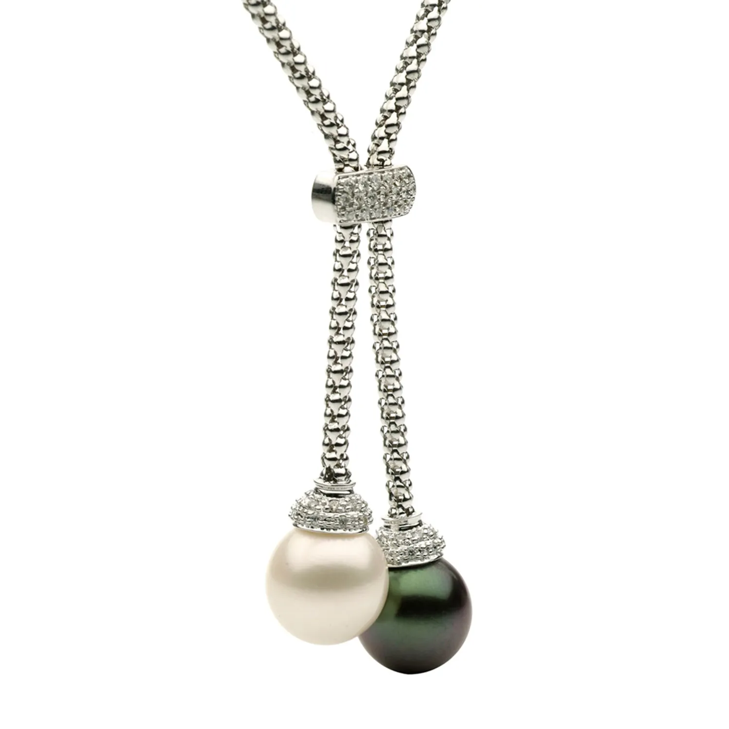 DSL South Sea & Tahitian Pearl Lariat Necklace