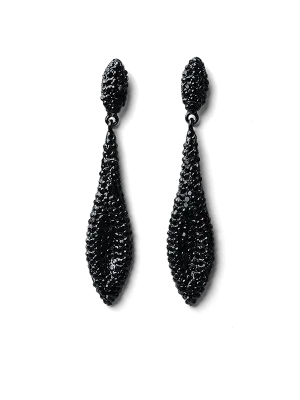 Edie Black Crystal Earrings