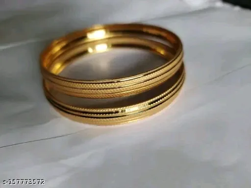 Elegant Gold-Plated Bangle Set – Stylish &amp; Affordable Accessory