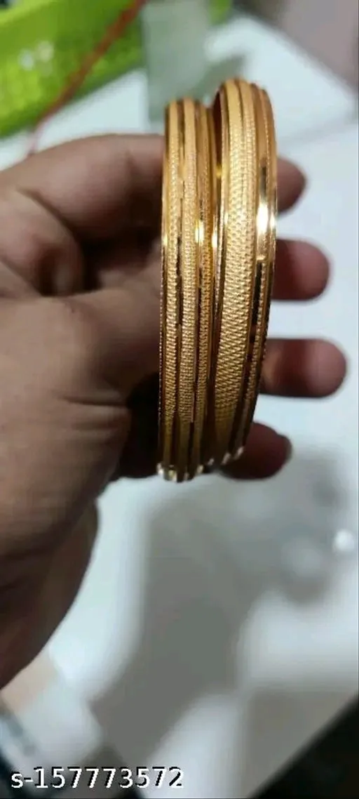 Elegant Gold-Plated Bangle Set – Stylish &amp; Affordable Accessory