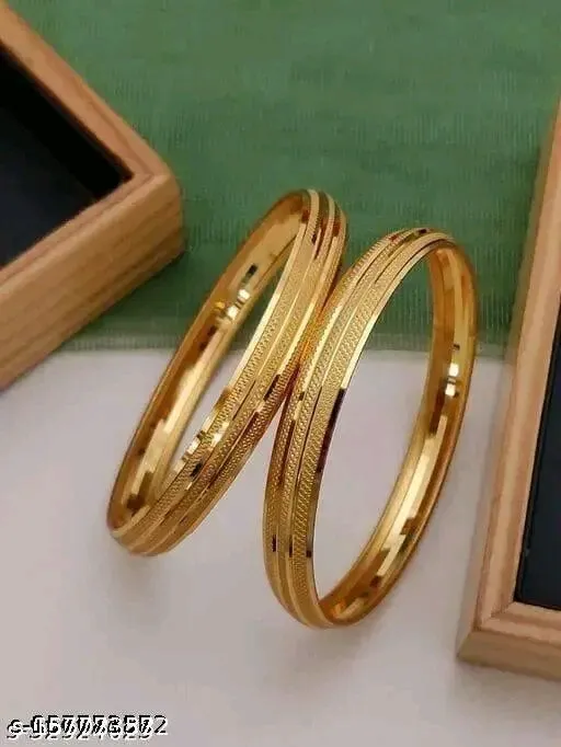 Elegant Gold-Plated Bangle Set – Stylish &amp; Affordable Accessory