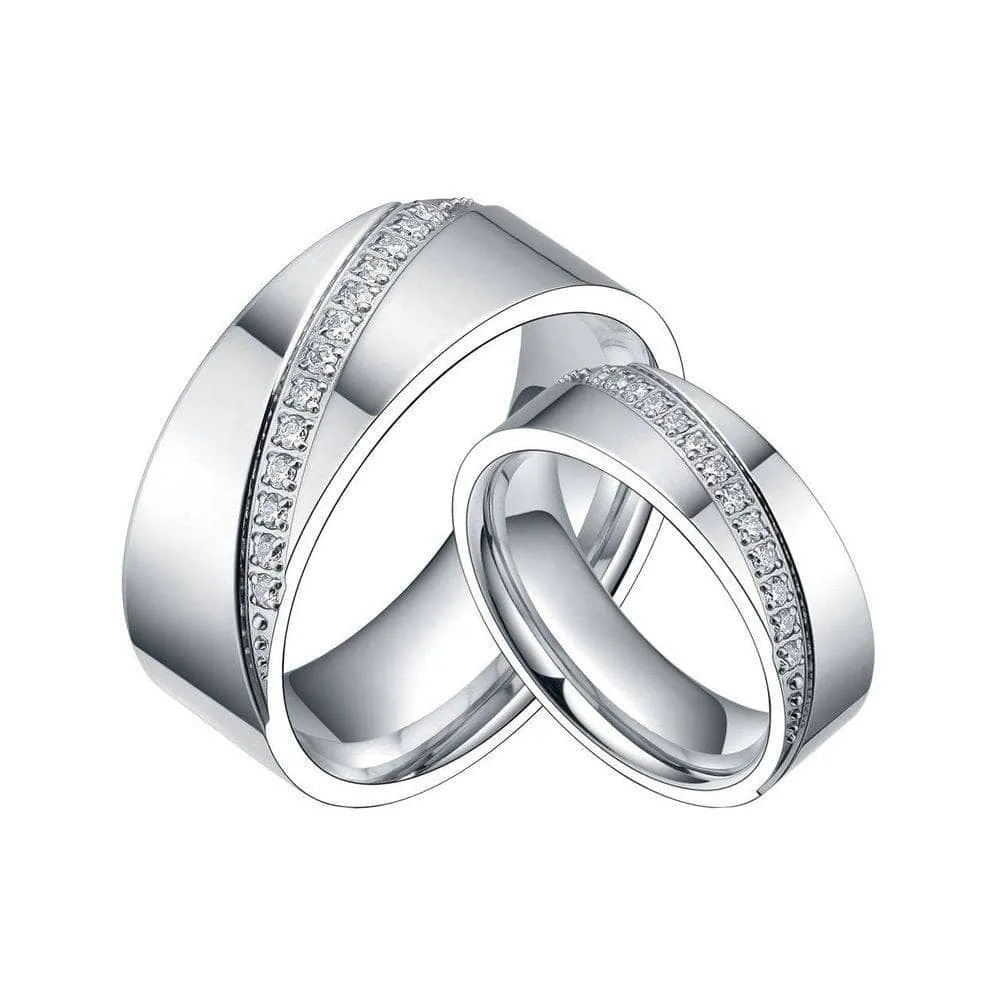 Eternity Created Diamond Men's Titanium Wedding Band