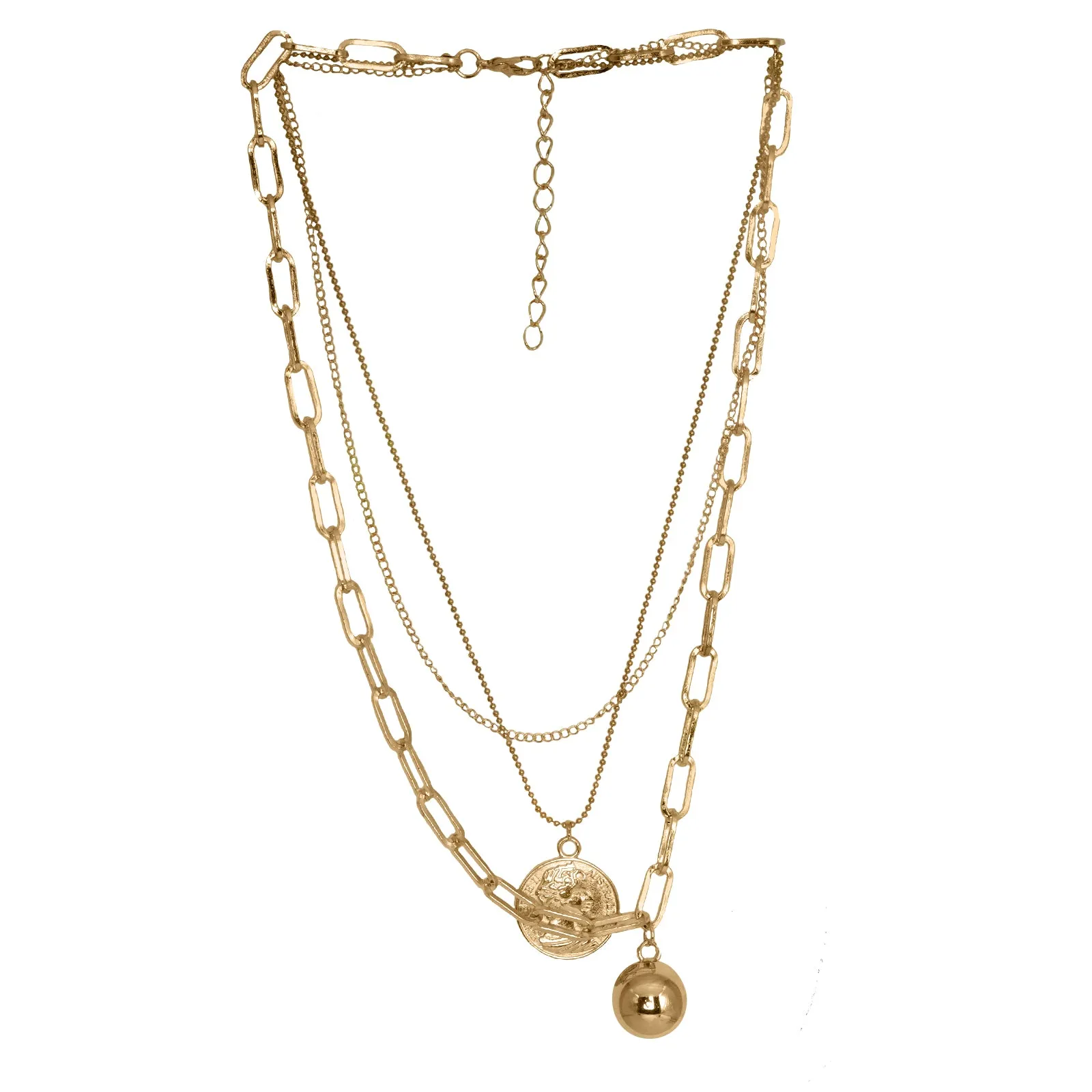 Etta Gold Link Chain Layered Necklace