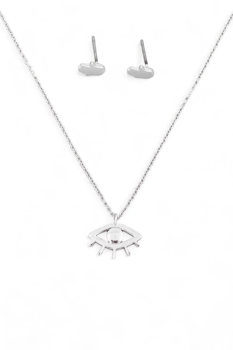 Evil Eye Necklace Small Hamsa Jewelry Sets