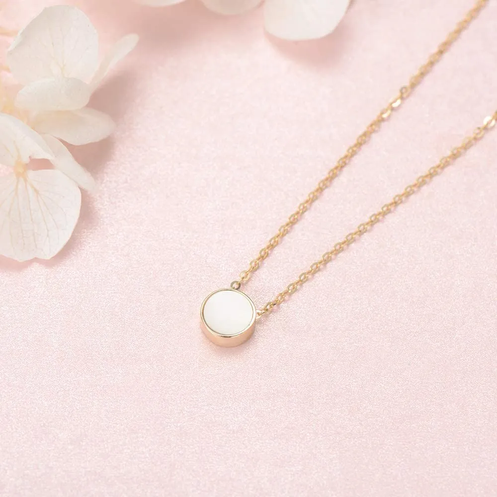 FANCIME Mother Of Pearl 14K Yellow Gold Necklace