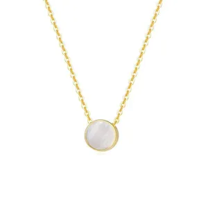 FANCIME Mother Of Pearl 14K Yellow Gold Necklace