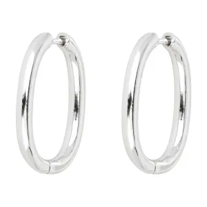 Gaby Silver Hoop Earrings