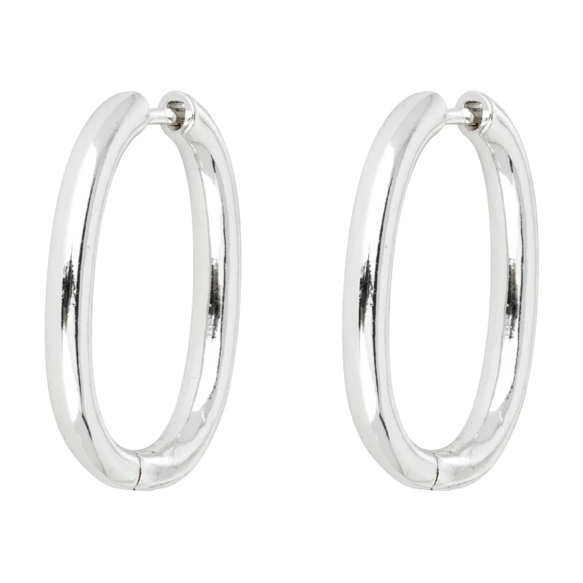 Gaby Silver Hoop Earrings