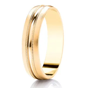 Gents DC141BE Diamond Cut Wedding Ring