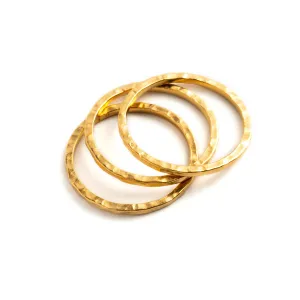 Gold Hammered Stacking Ring