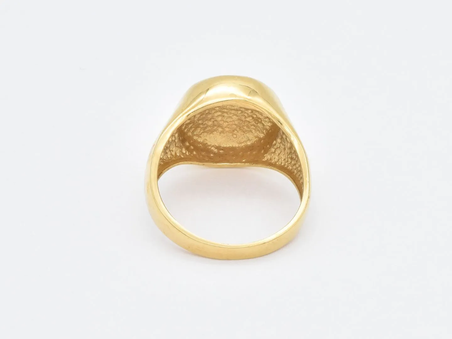 Gold Signet Ring - Chunky Dome Ring - Gold Dome Ring