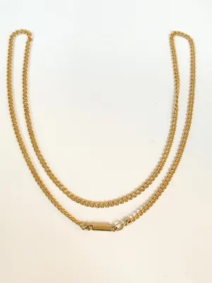 Heavy, Antique, 15ct Gold, 18 inch curb chain (9.04g)