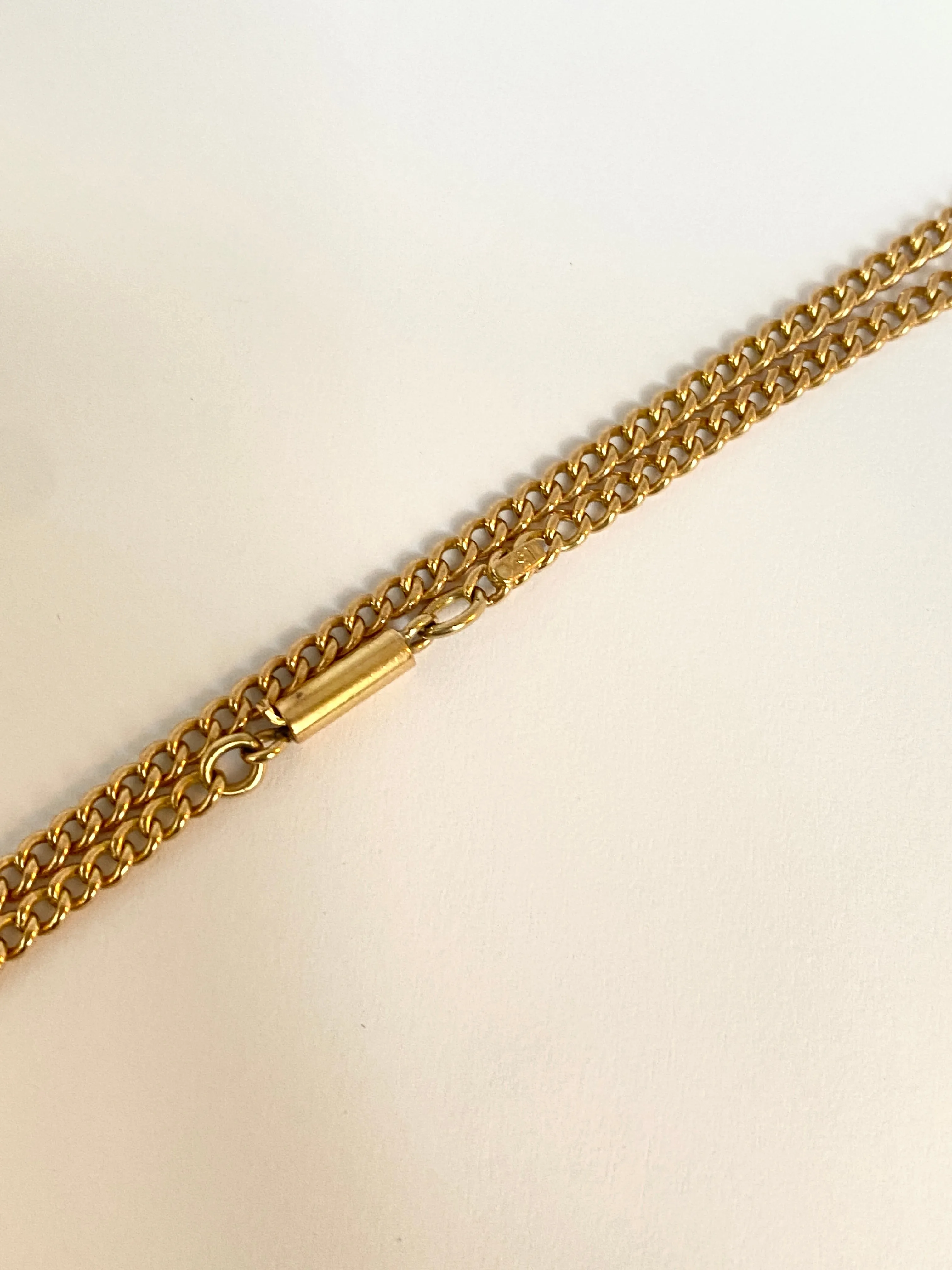 Heavy, Antique, 15ct Gold, 18 inch curb chain (9.04g)