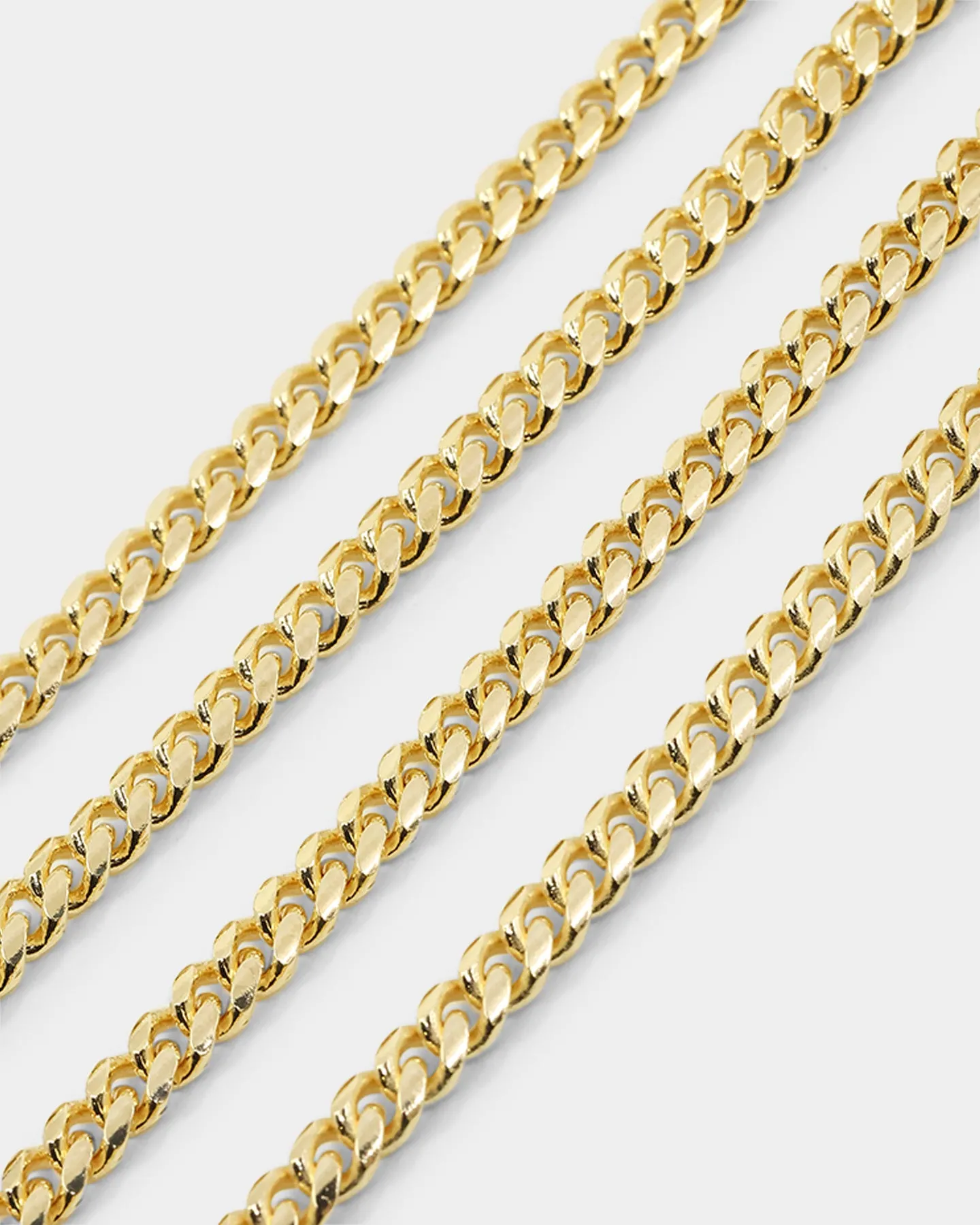 House Of Auric 5mm Cuban Chain Set 18K Gold Vermeil