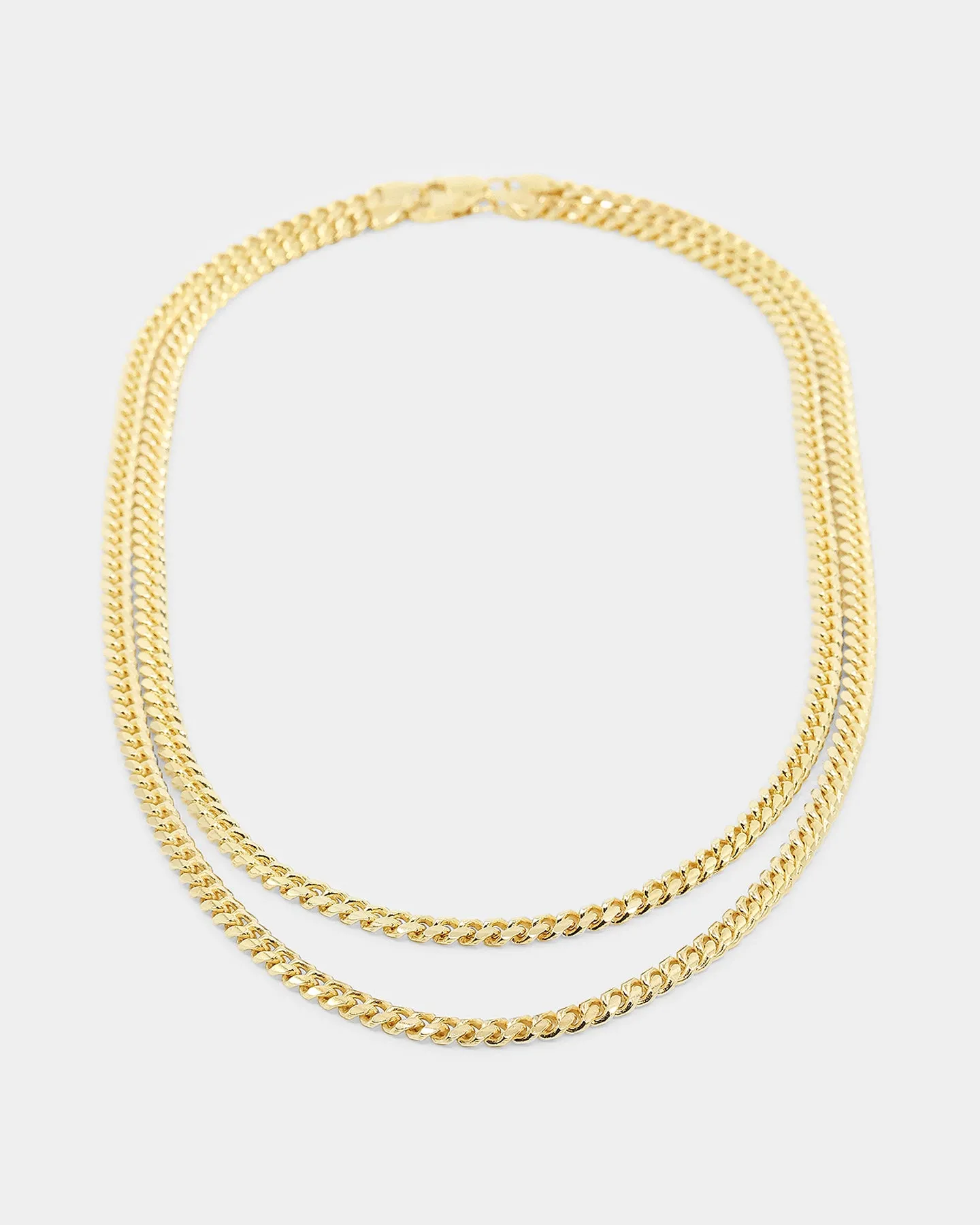 House Of Auric 5mm Cuban Chain Set 18K Gold Vermeil