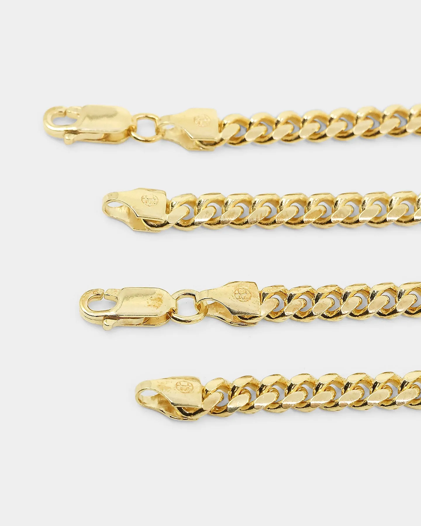 House Of Auric 5mm Cuban Chain Set 18K Gold Vermeil