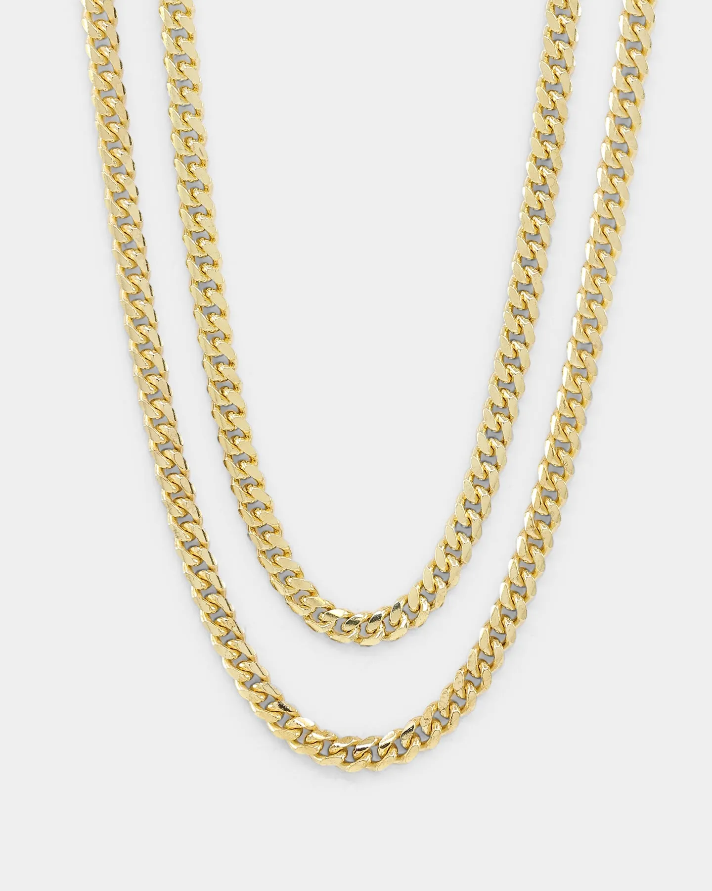 House Of Auric 5mm Cuban Chain Set 18K Gold Vermeil