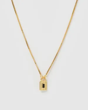 Izoa Cairo Necklace Gold Black