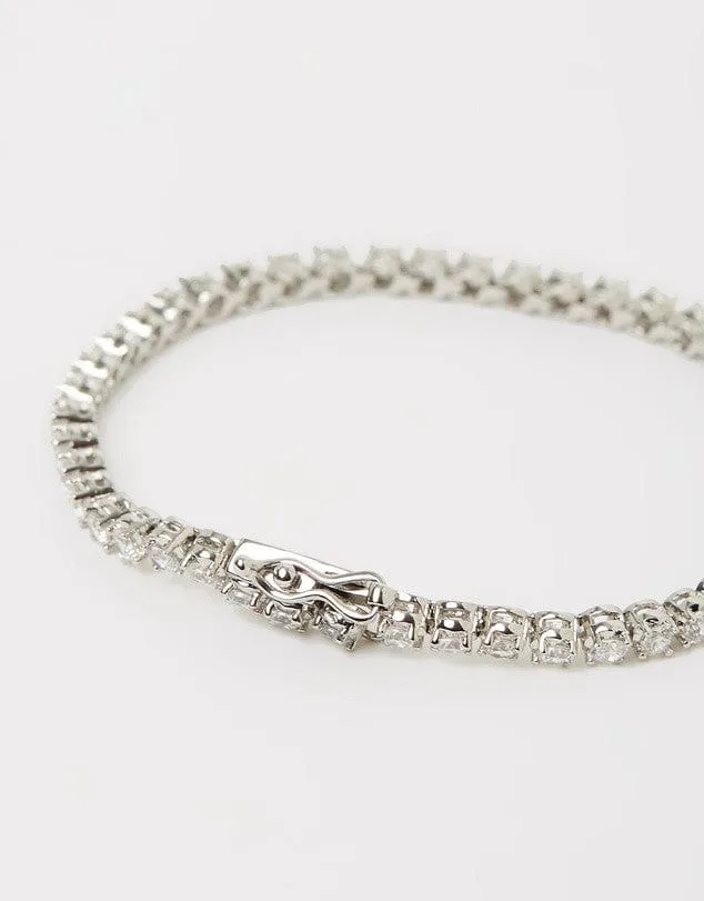 Izoa Novella Tennis Bracelet Silver