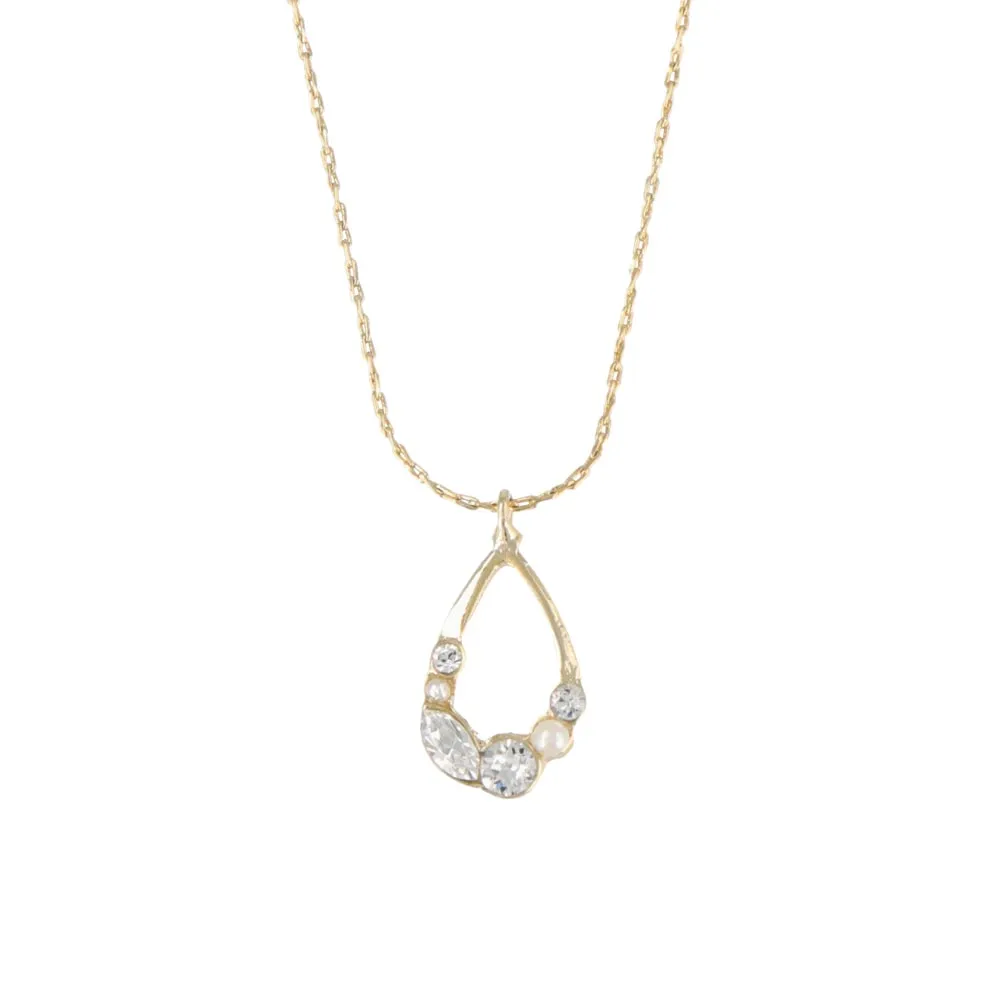 Jeweled Teardrop Necklace